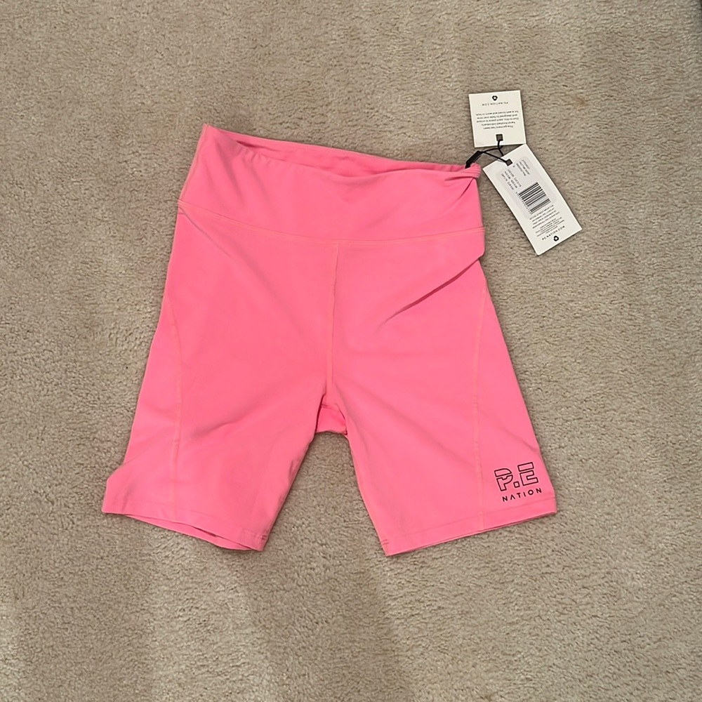 Pink P.E. Nation biker shorts
